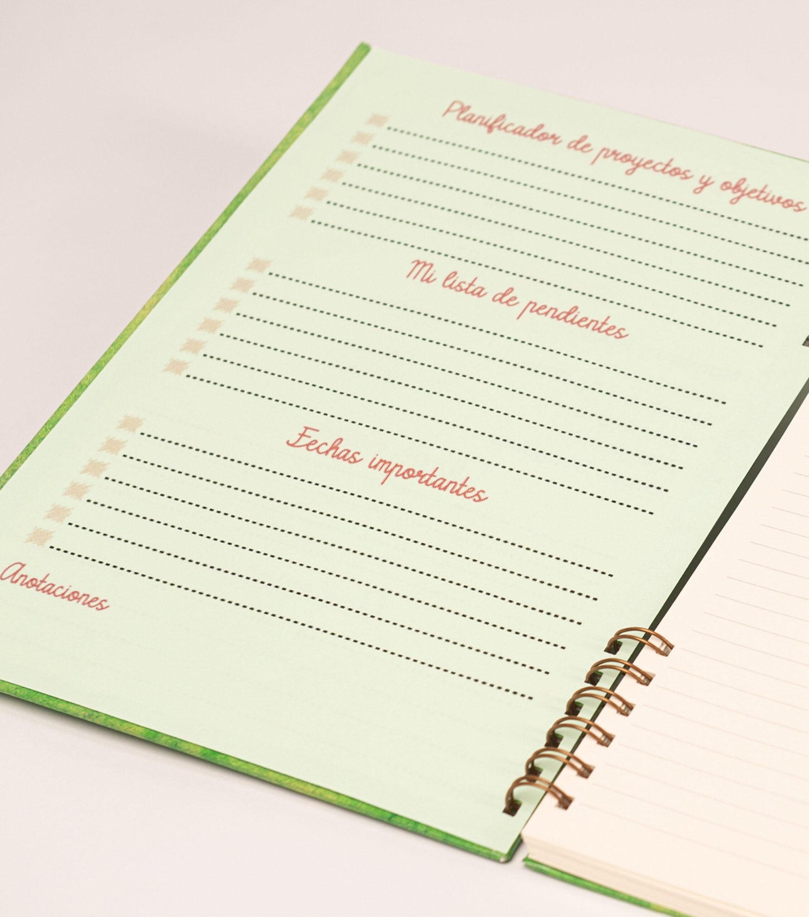 Cuaderno A4 Texturizado color verde - Image 4