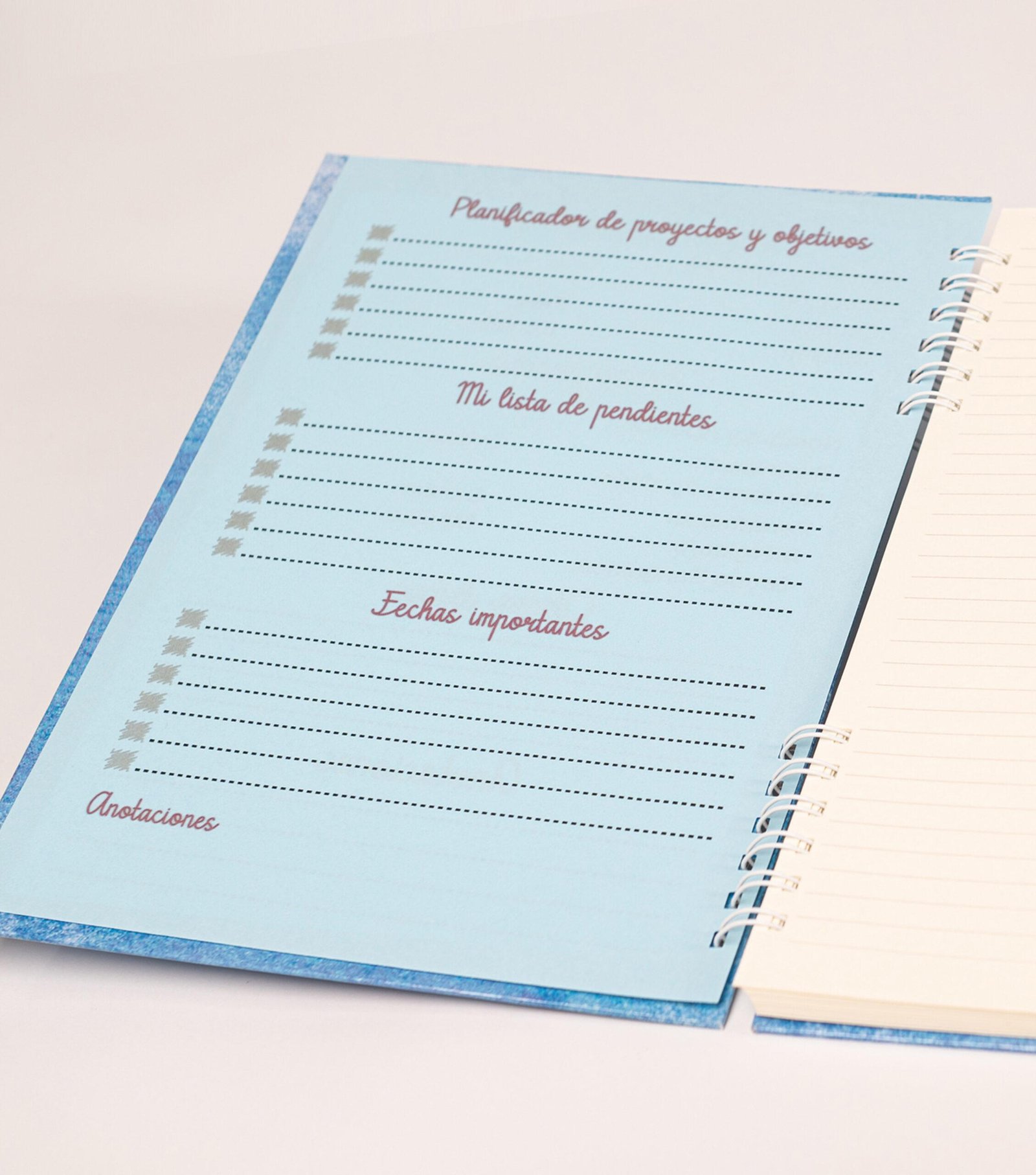 Cuaderno A4 Texturizado color celeste - Image 4