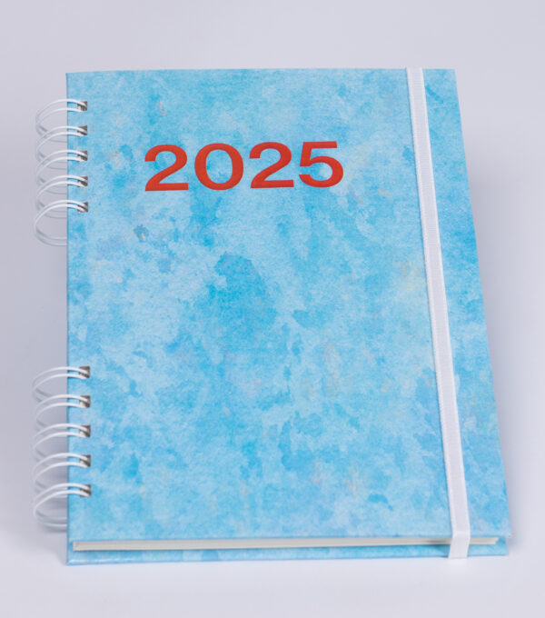 Agenda Semanal A5 Texturizado color celeste