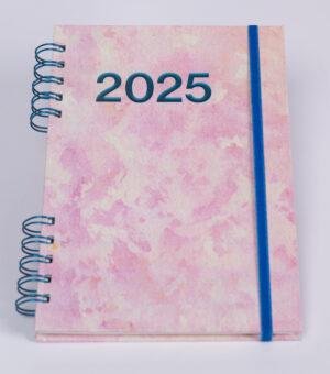 Agenda Semanal A5 Texturizado color rosa