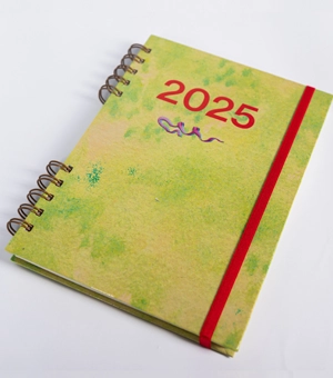 Agenda Semanal A5 Texturizada color verde