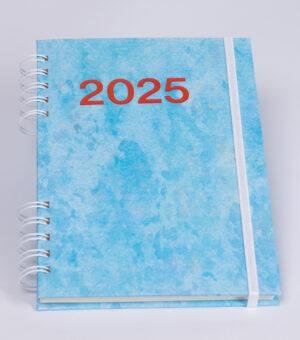 Agenda Semanal A5 Texturizado color celeste